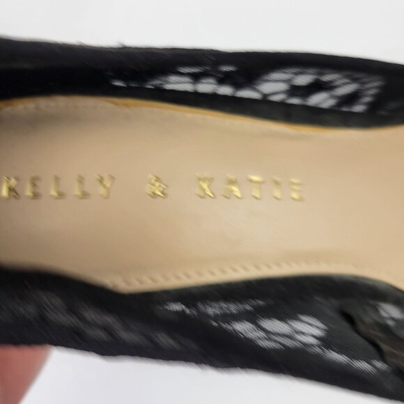 Kelly & Katie Misha Black Lace Pointed-Toe Heels Size 7.5 - Picture 9 of 12